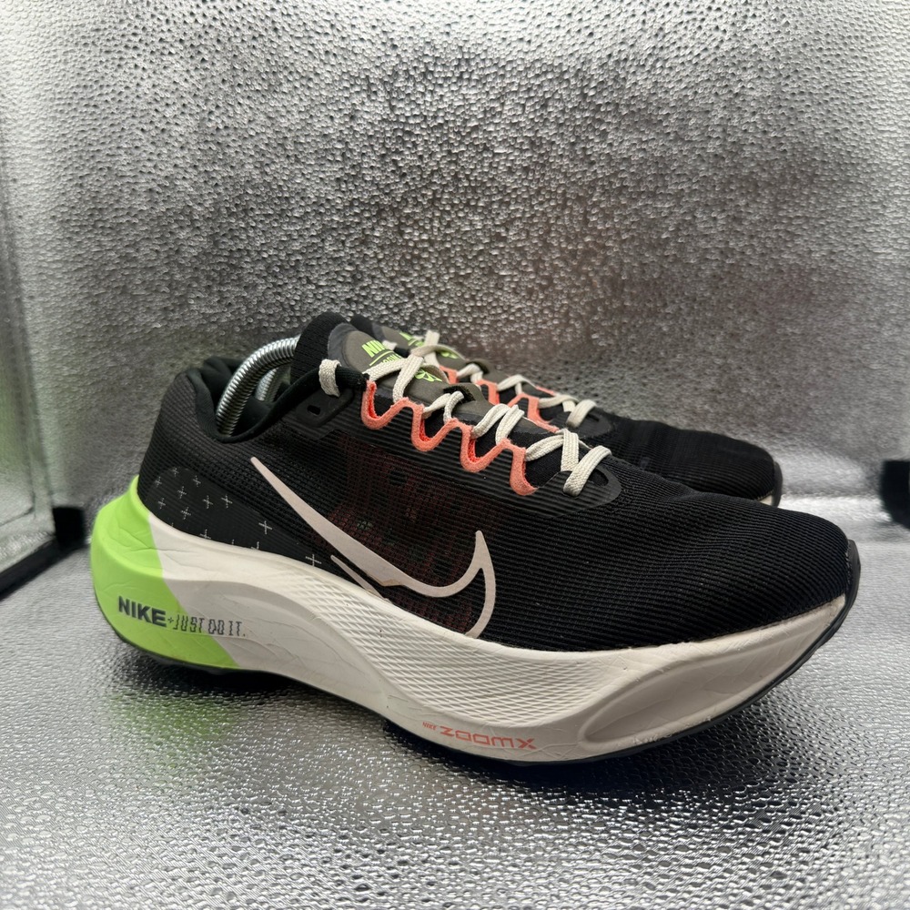 Size 9.5 Nike Zoom Fly 5 Running Shoes Mens Black Green Good FB1847-011 Sneaker
